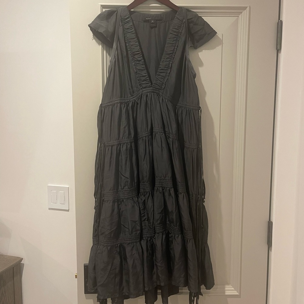 Marc Jacobs Grey Tiered Midi Dress